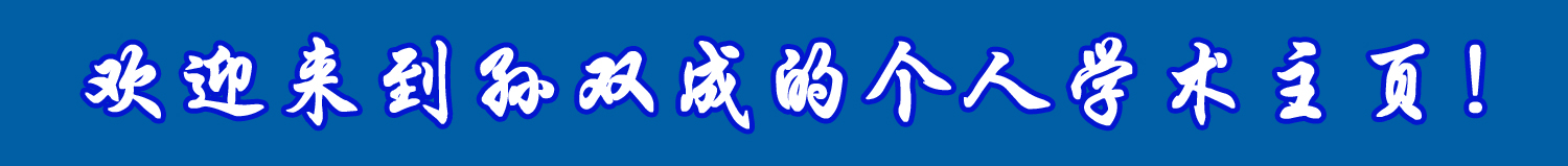 孙双成的个人学术主页